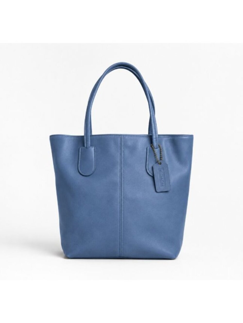 Vintage Coach 4068 Lunch Tote Blue Glove Leather NWT USA Authenticated COA